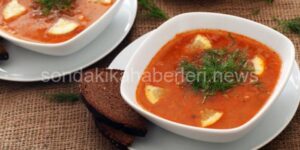 közlenmiş domates çorbası servisi