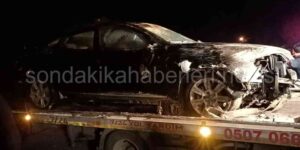 Erzurum Uzundere’de Otomobil Çaya Uçtu