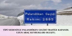 Erzurum’da Tipi Nedeniyle Araçlar Yolda Kaldı