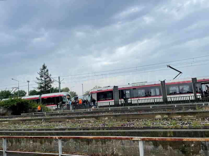 Samsun'da İki Tramvay Çarpıştı