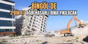 Bingöl'de 3 Bin 47 Ağır Hasarlı Bina Tespit Edildi