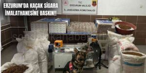 Erzurum'da Kaçak Sigara İmalathanesine Baskın!