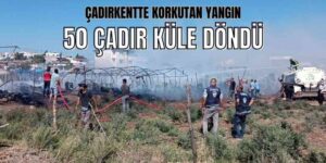 Hatay'daki Çadırkentte Korkutan Yangın