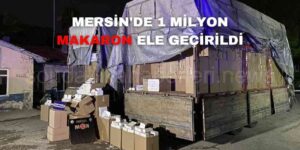 Mersin'de 1 Milyon Makaron Ele Geçirildi